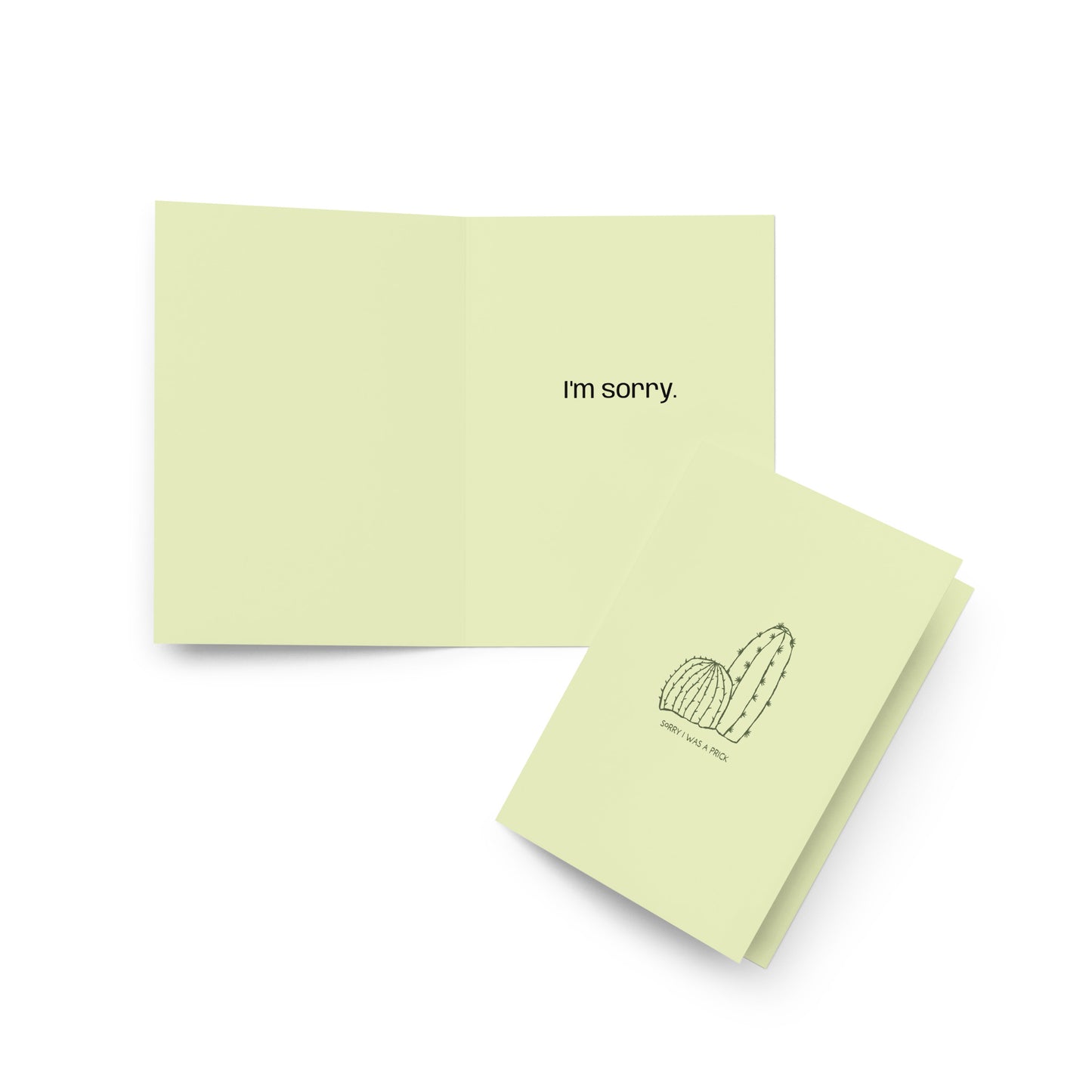 Sorry I was a Prick Card