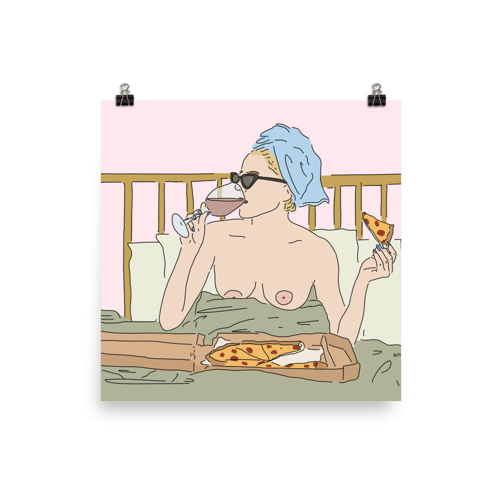 Breakfast in Bed Wall Print