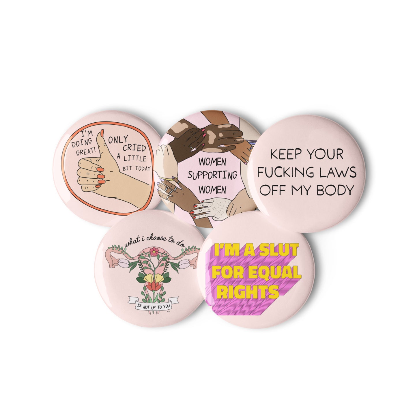 Handsome Girl Pin Set